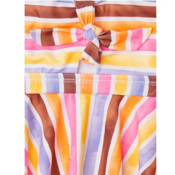 GIRLS STRIPED TANKINI Swimsuit Bathing Suit UPF 50+ 2-Pack Size 4/5 - Picture 7 of 8